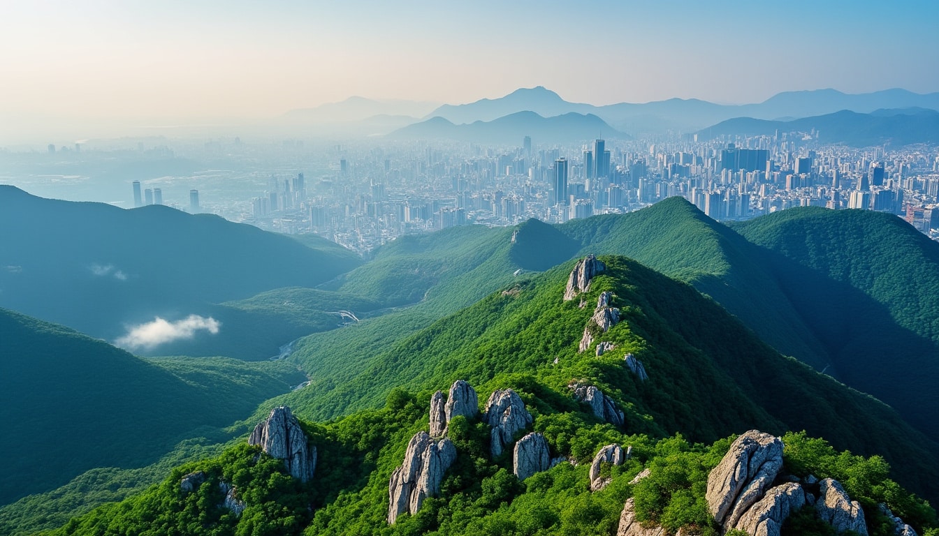 explore the diverse geographical features of seoul, from its majestic mountains and serene rivers to its urban landscapes and green spaces. discover how the city’s topography shapes its culture and lifestyle.