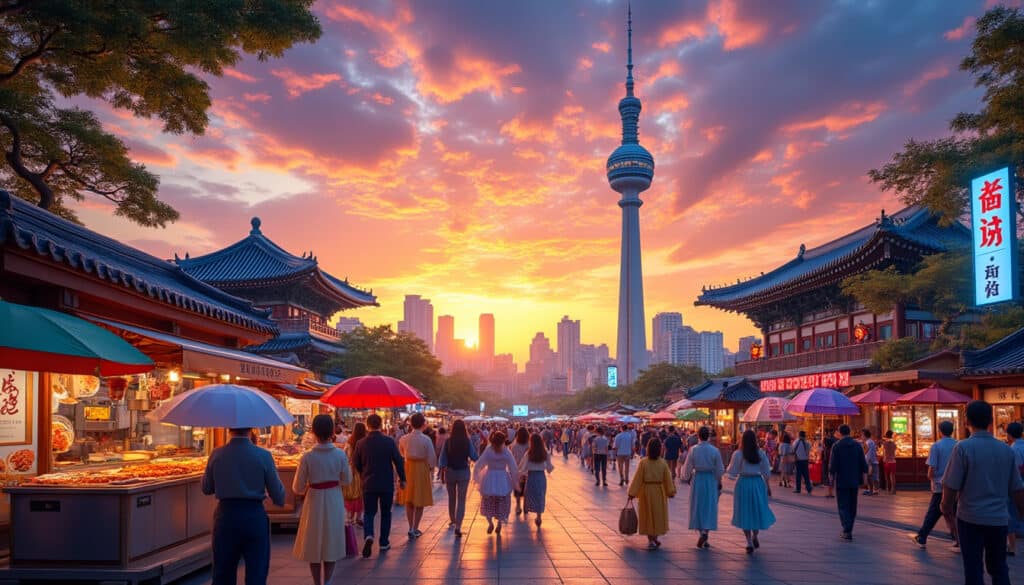 discover the vibrant essence of seoul through its stunning visuals, captivating aromas, and unique sensations. explore the sights of modern skyscrapers, historic palaces, and bustling streets, while immersing yourself in the city's rich culture and lively atmosphere that tantalizes the senses.